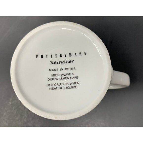 POTTERY BARN SANTA'S HIP REINDEER CUPID Coffee Tea Mug Cup 12 oz Christmas - Picture 7 of 7
